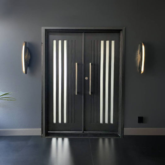 Elegant Alta Double Doors with Sleek Frosted Glass